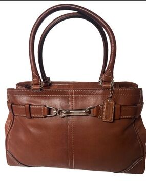 Vintage Coach Hamptons Leather Carryall / Tote Bag